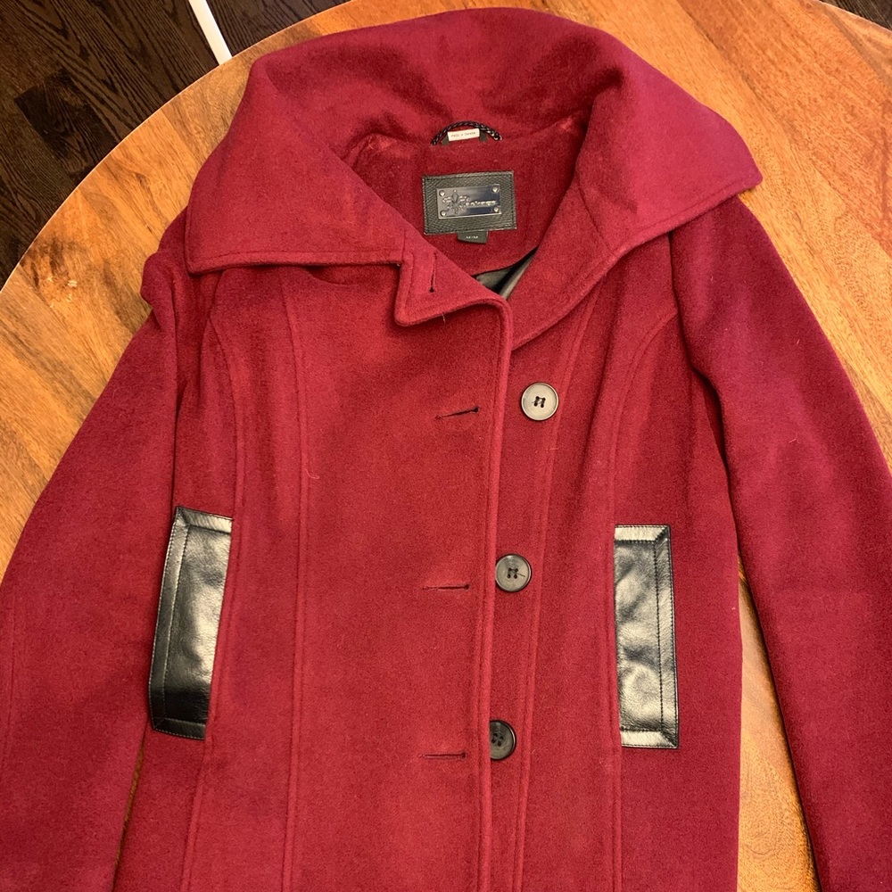 Beautiful Mackage Wool Jacket with leather trim